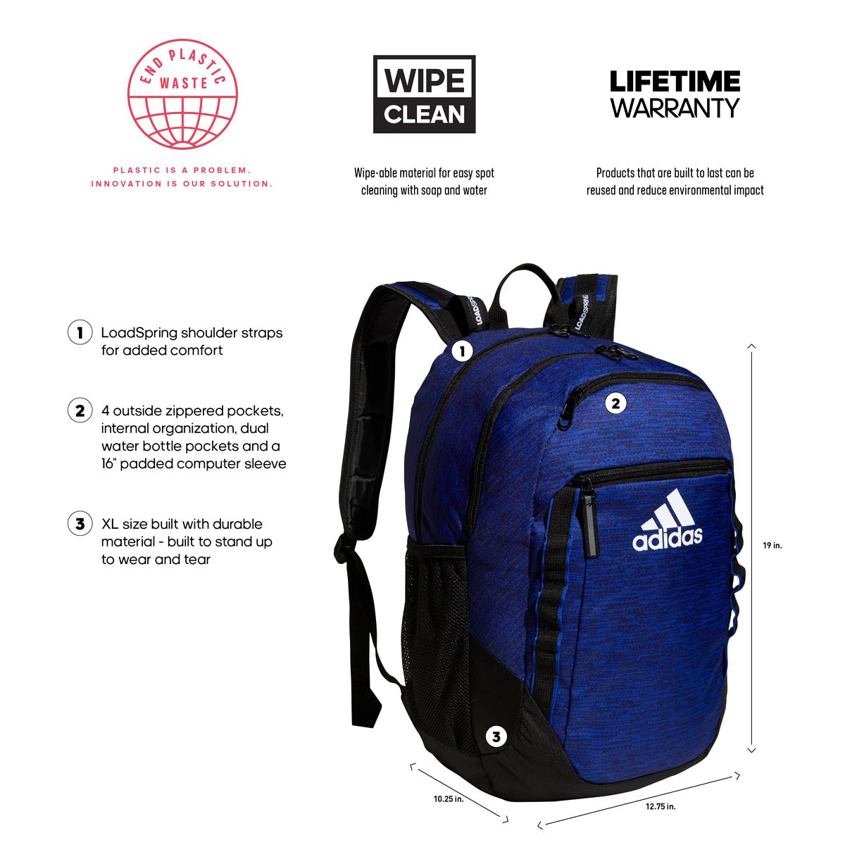 Image of adidas Excel 6 Backpack - Goal Kick Soccer