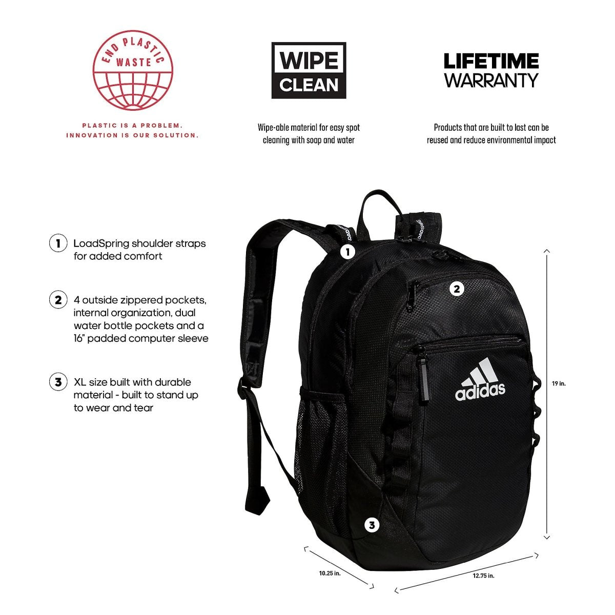 adidas Excel 6 Backpack | 5153185 - Goal Kick Soccer