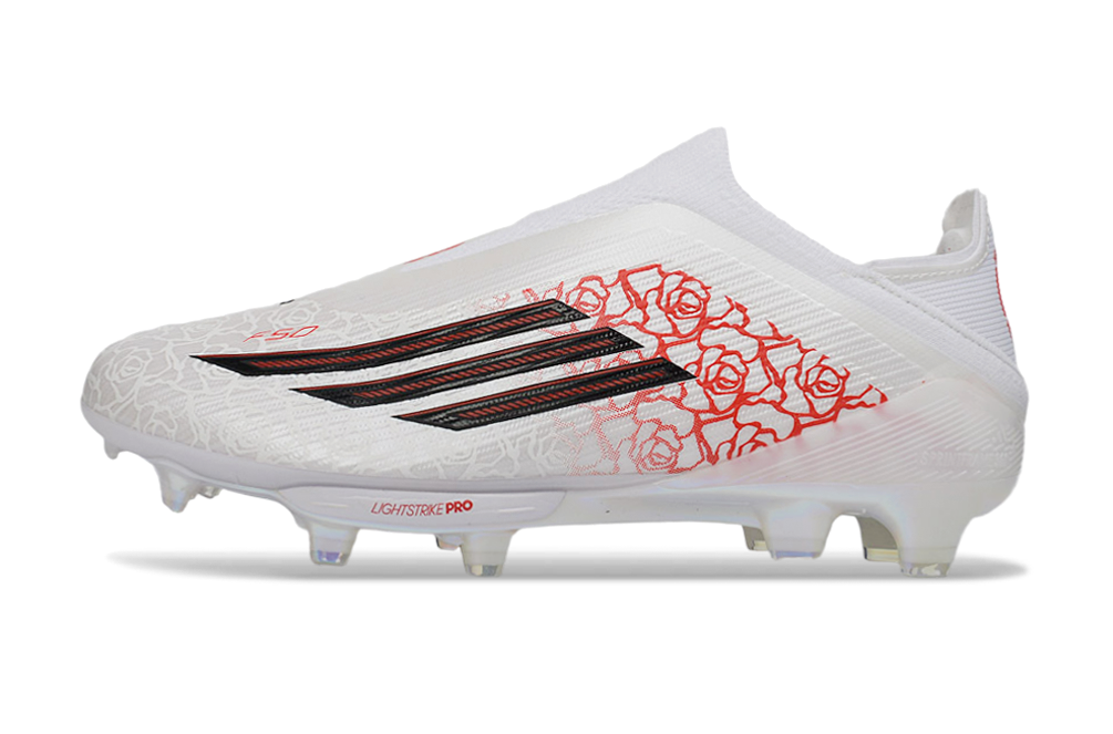 Adidas F50+ Elite FG Laceless Lamine Yamal Heart Breaker football boots side profile firm ground