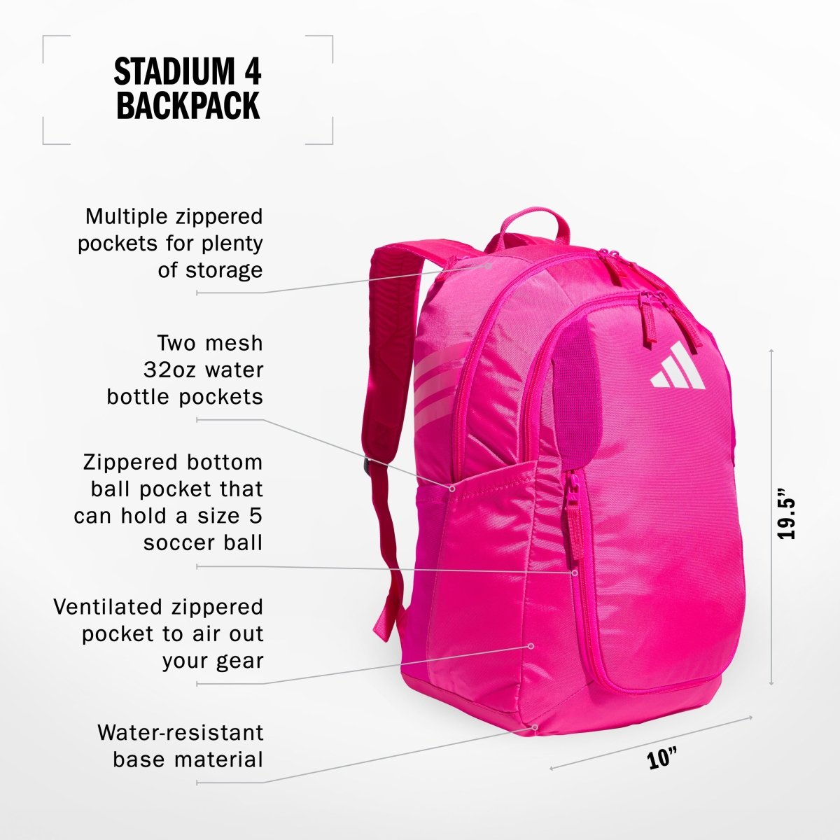 Image of adidas Stadium 4 Backpack | 5159379 - Goal Kick Soccer