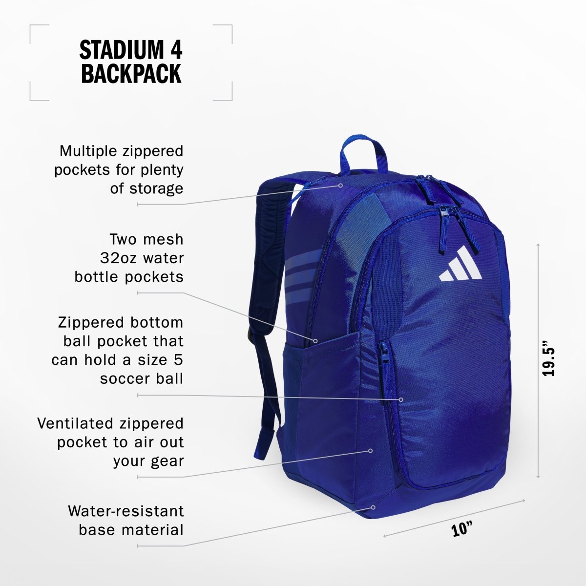 adidas Stadium 4 Backpack | 5159440 - Goal Kick Soccer