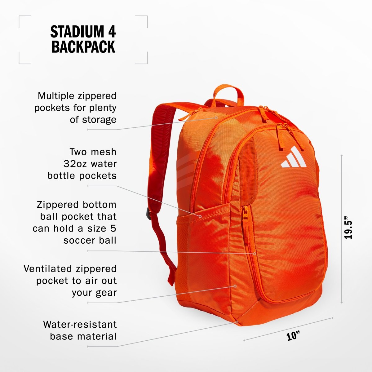 Image of adidas Stadium 4 Backpack | 5159498 - Goal Kick Soccer