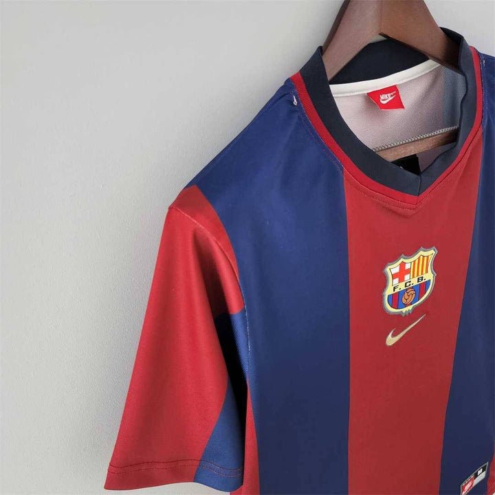 Image of Barcelona 1998 - 1999 Retro Home Kit - Premium Quality Jersey at FootballPrestige.com