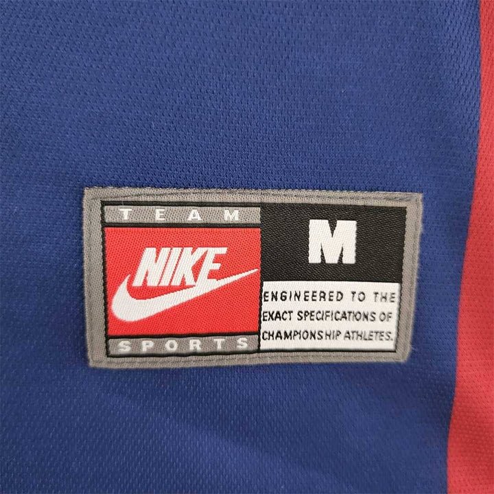 Image of Barcelona 1998 - 1999 Retro Home Kit - Premium Quality Jersey at FootballPrestige.com