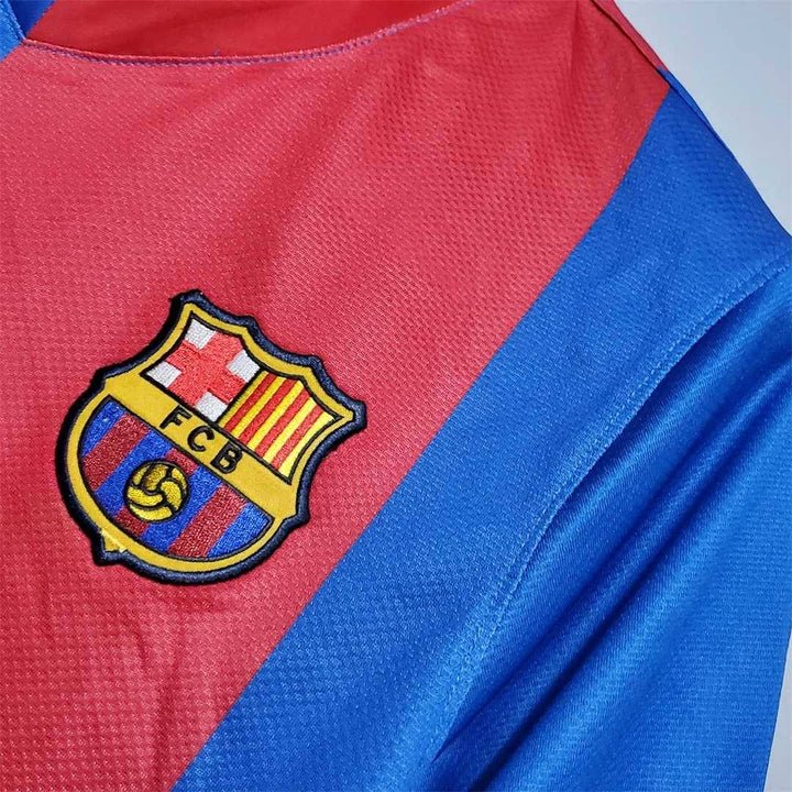 Image of Barcelona 2006 - 2007 Retro Home Kit - Premium Quality Jersey at FootballPrestige.com