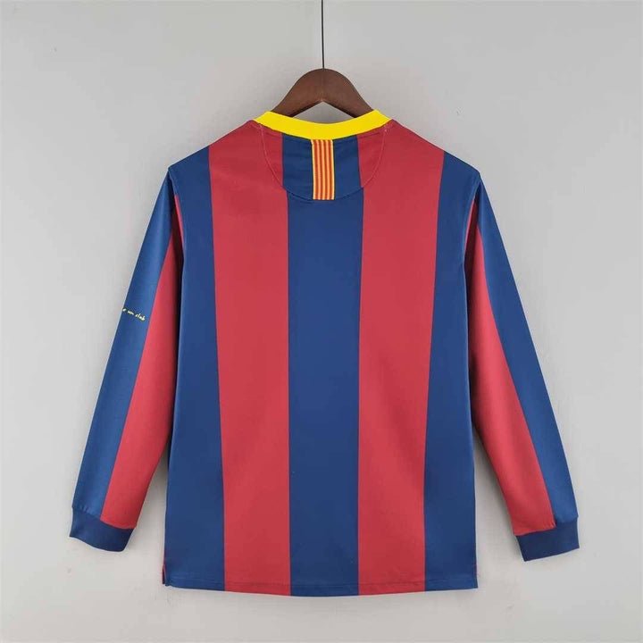 Image of Barcelona 2010 - 2011 Long Sleeve Home Kit - Premium Quality Jersey at FootballPrestige.com