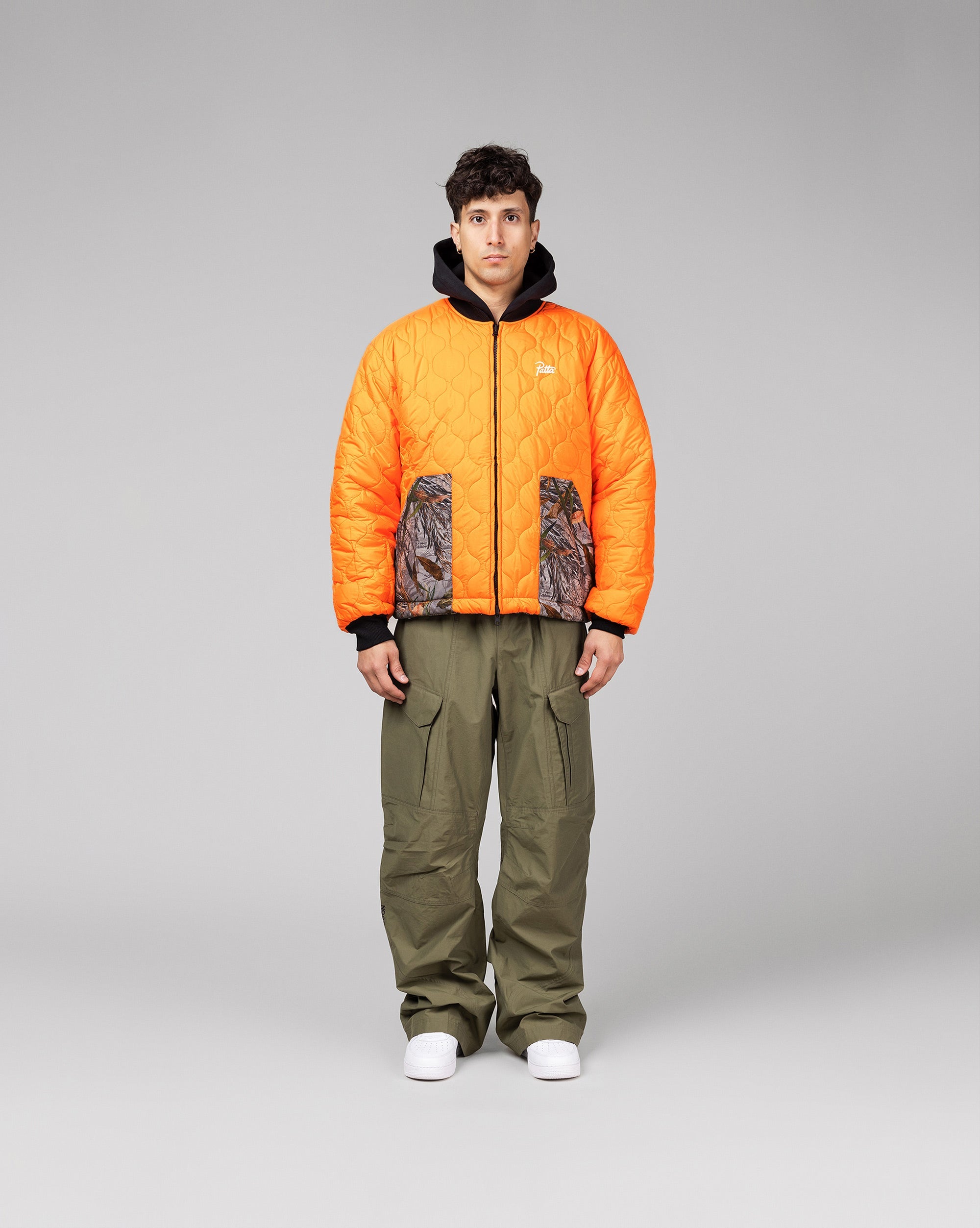 Image of Patta Nature Print Reversible Canvas Bomber Jacket