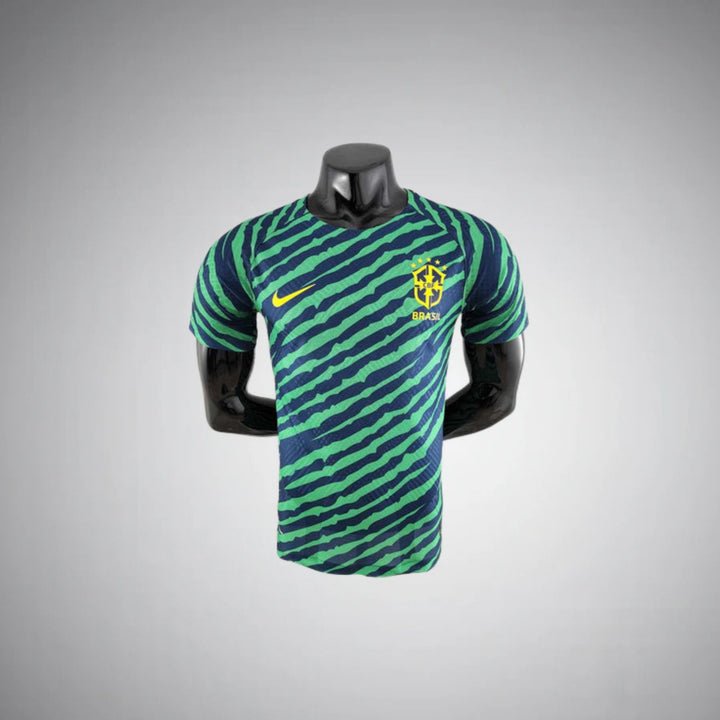 Image of Brazil 2022 Pre - match Kit - Premium Quality Jersey at FootballPrestige.com