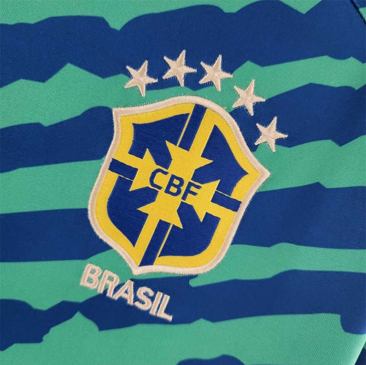 Image of Brazil 2022 Pre - match Kit - Premium Quality Jersey at FootballPrestige.com