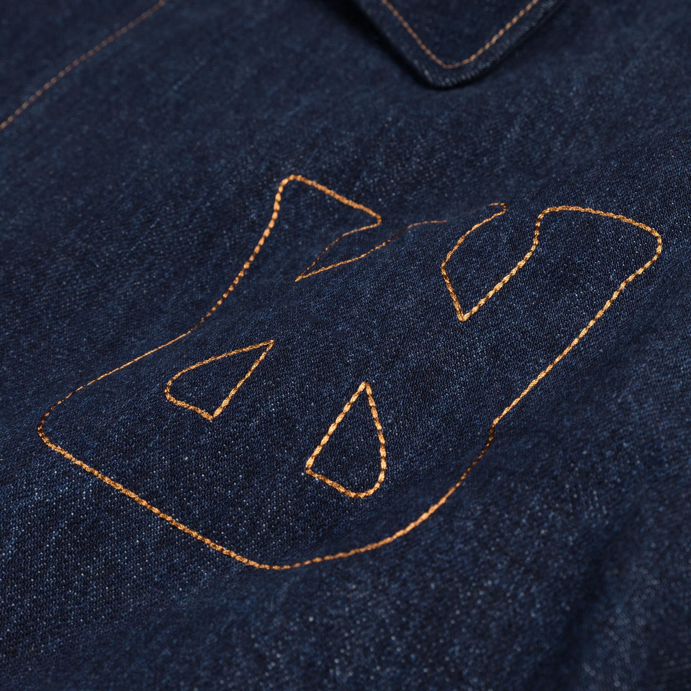 Image of Wales Bonner Echo Denim Varsity Jacket