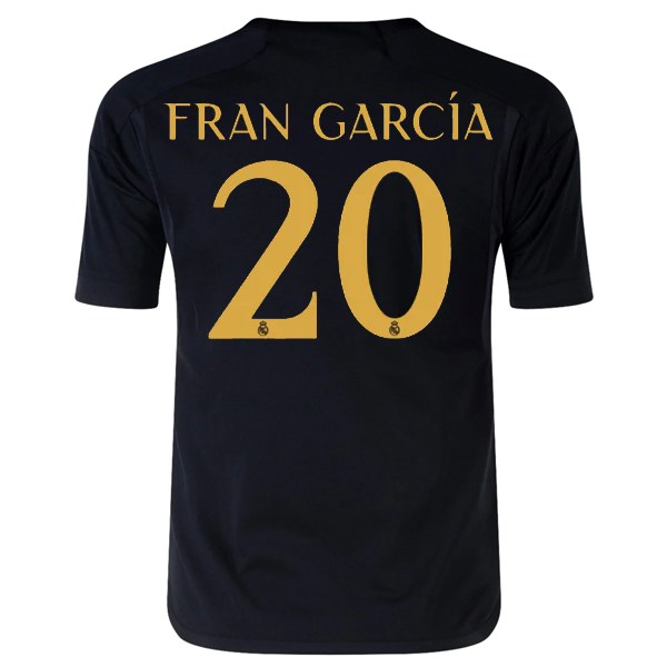 adidas Youth Real Madrid Fran Garcia Third Jersey 23/24 (Black)