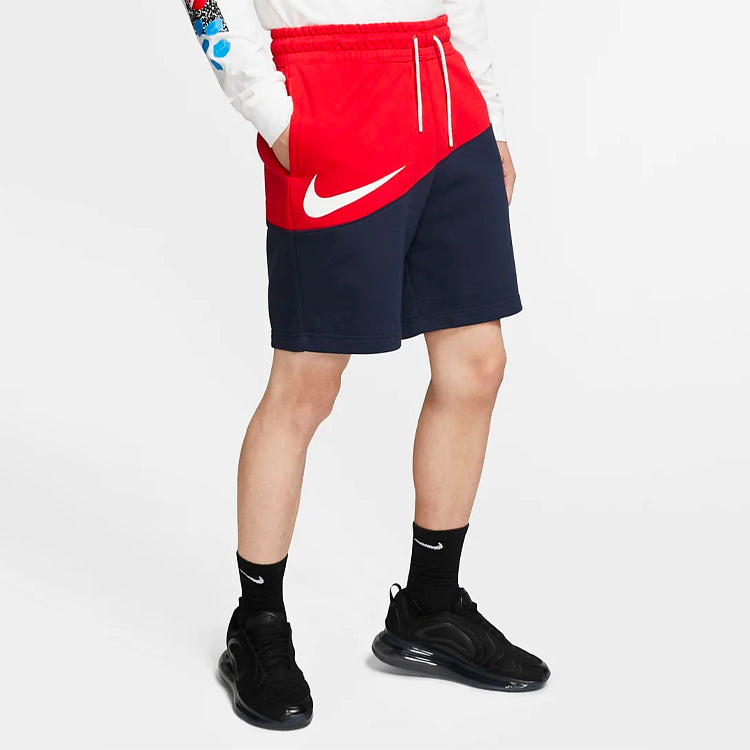 Image of Nike Sportswear Swoosh Small Sports Shorts Blue Red BV5310-657