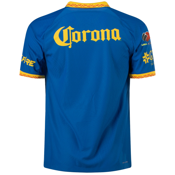 قميص Nike Club America الأصلي للمباراة خارج أرضه مع رقعة الدوري المكسيكي رقم 23/24 (بلو جاي/تي)