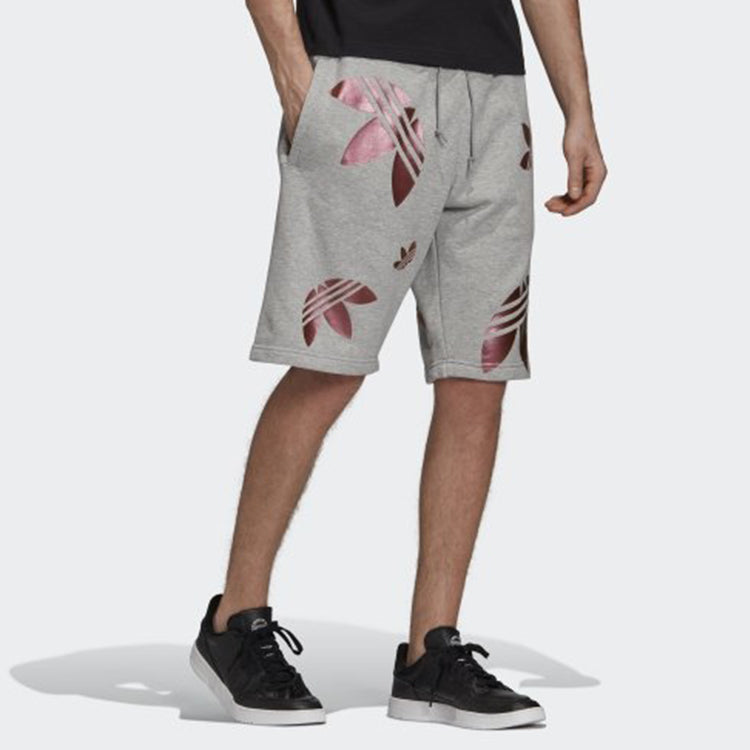Image of adidas originals Zeno Big Trefoil Logo Lacing Sports Shorts Gray GD0983