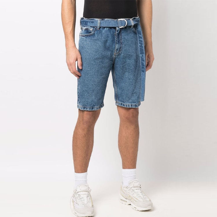 Image of Off-White Belted Denim Shorts OMYC005C99DEN0024949