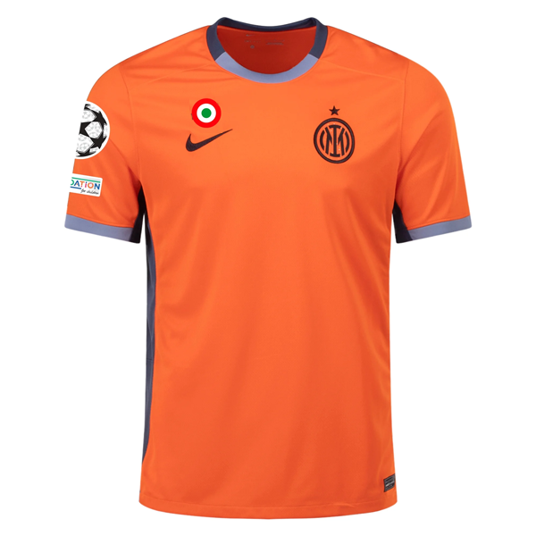 Nike Inter Milan Denzel Dumfries Third Jersey w/ Champions League Patches 23/24