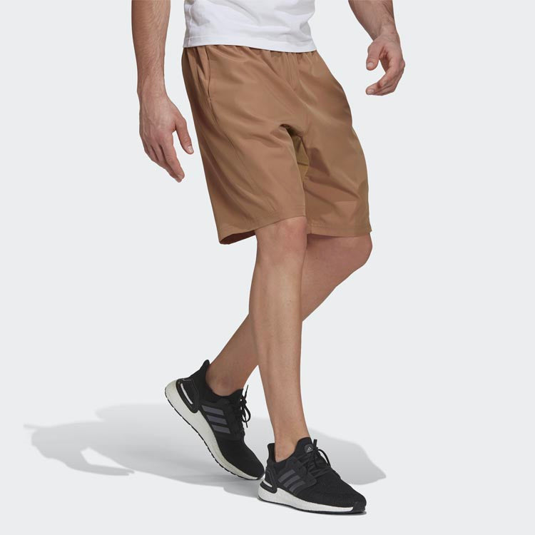 adidas Short O-shape M Logo Sports Loose Shorts Yellow H54032