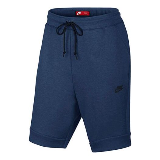 Image of Nike Lacing Knit Casual Sports Shorts Navy Blue 805161-423