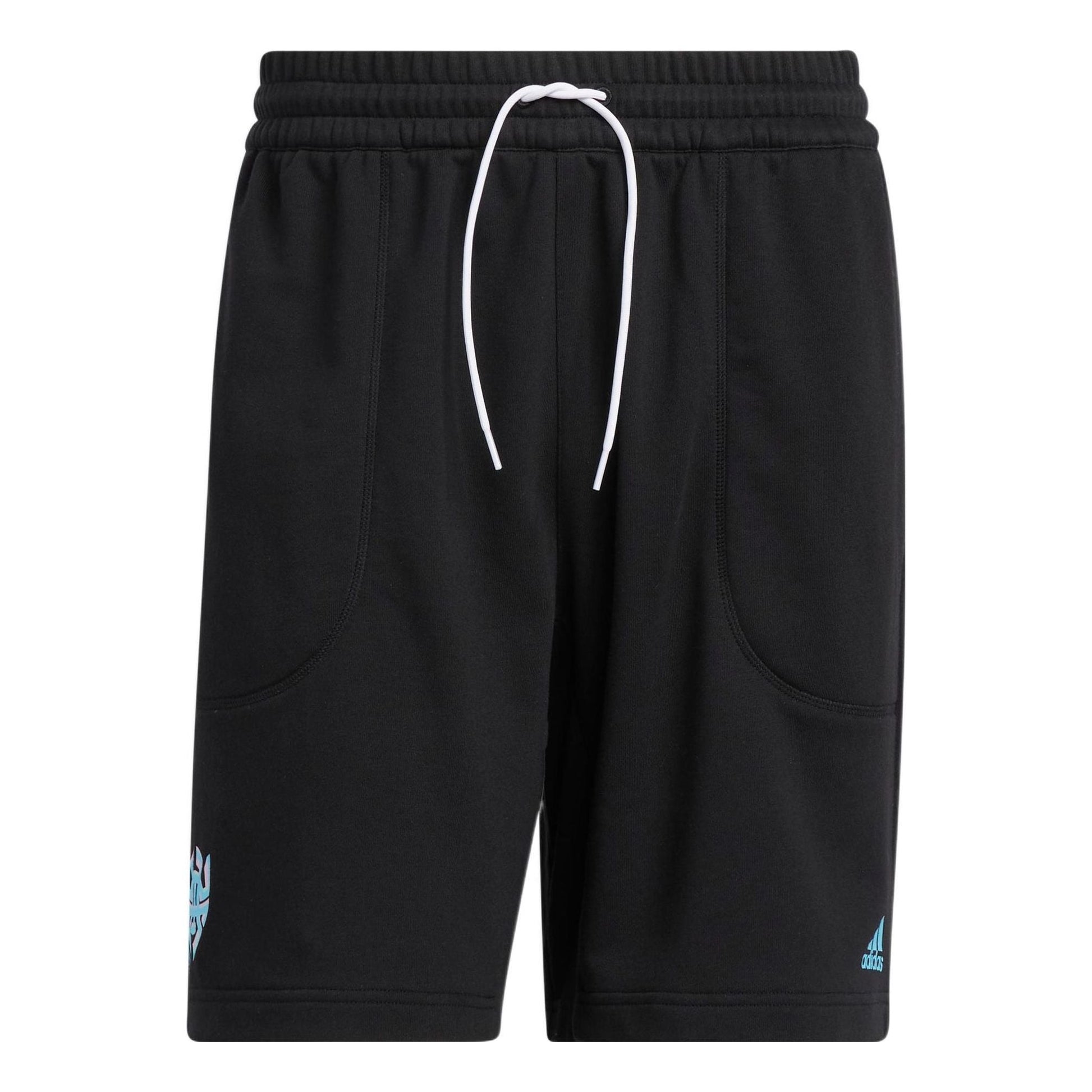 Men's adidas Don Dream Short Solid Color Logo Printing Drawstring Lacing Straigh