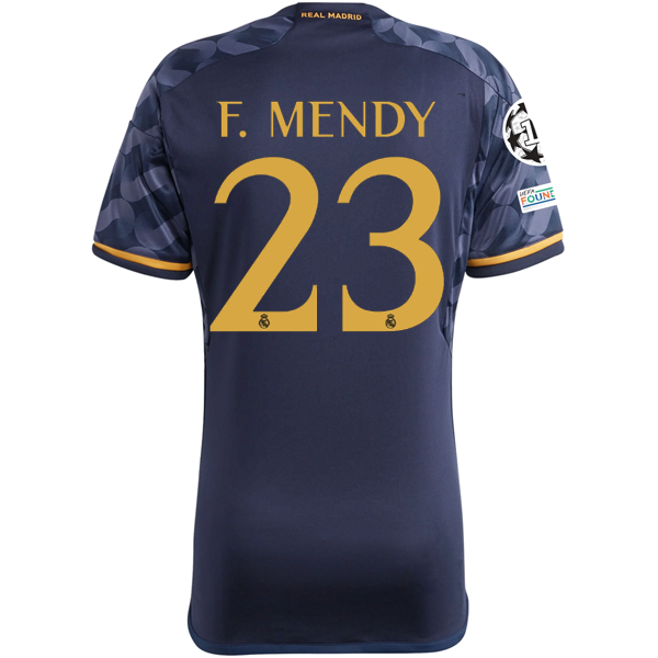 Image of adidas Real Madrid Mendy Away Jersey w/ Champions League + Club World Cup Patch