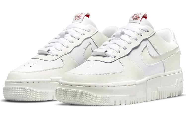 Image of (WMNS) Nike Air Force 1 Pixel 'Summit White Red Tag' CK6649-105