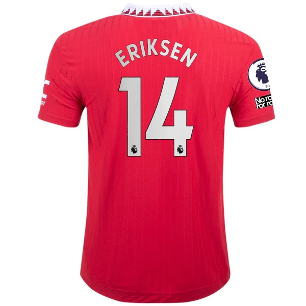 Image of adidas Manchester United Authentic Christian Eriksen Home Jersey w/ EPL + No Roo