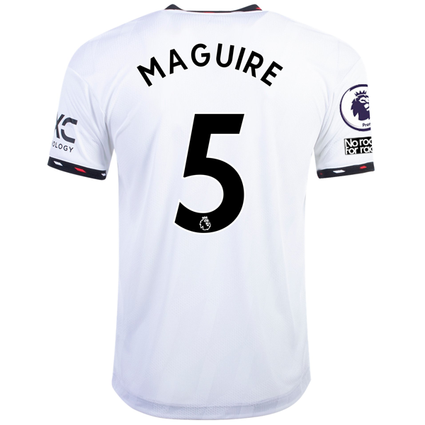 Image of adidas Manchester United Harry Maguire Authentic Away Jersey w/ EPL + No Room Fo