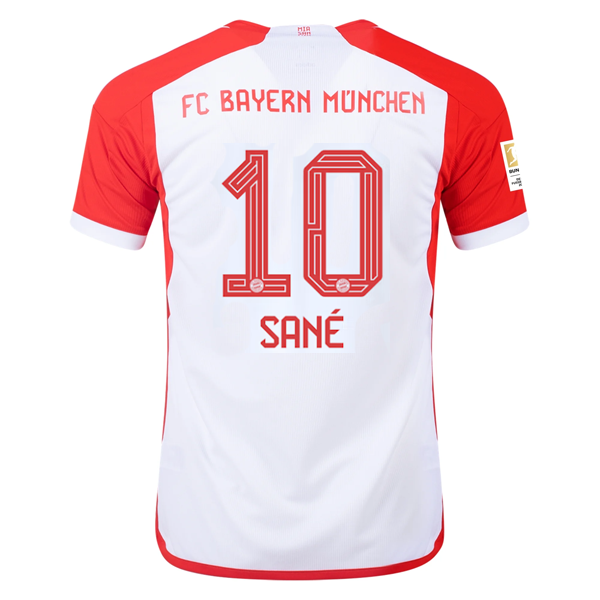 Image of adidas Bayern Munich Leroy Sané Home Jersey 23/24 w/ Bundesliga Champion Patch (