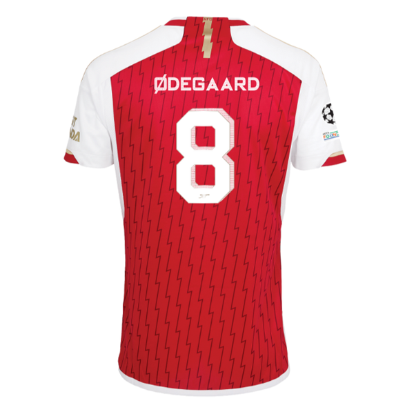 adidas Arsenal Martin Ødegaard Home Jersey 23/24 w/ Champions League Patches (Be