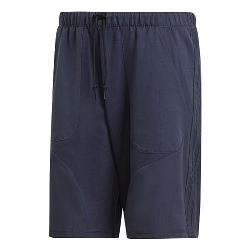 Image of adidas originals Short Splicing Knit Sports Shorts Blue DV1996