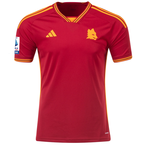 adidas Roma Marash Kumbulla Heimtrikot mit Serie A-Aufnäher 23/24 (Team Victory Red