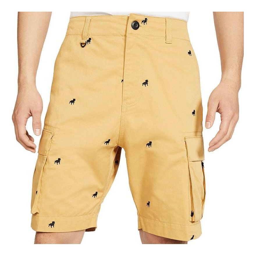 Nike animal embroidered prints shorts 'Yellow' CQ7858-723
