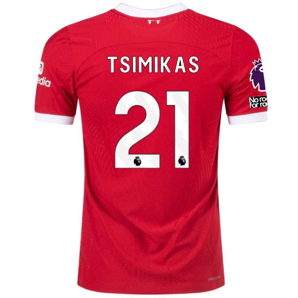 Nike Liverpool Authentic Tsmikas Vaporknit Match Home Jersey w/ EPL + No Room Fo
