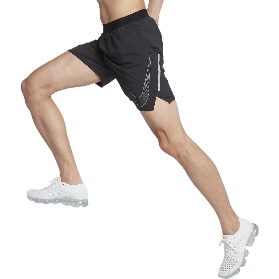 Men's Nike Solid Color Breathable Logo Quick Dry Shorts Black 899499-010