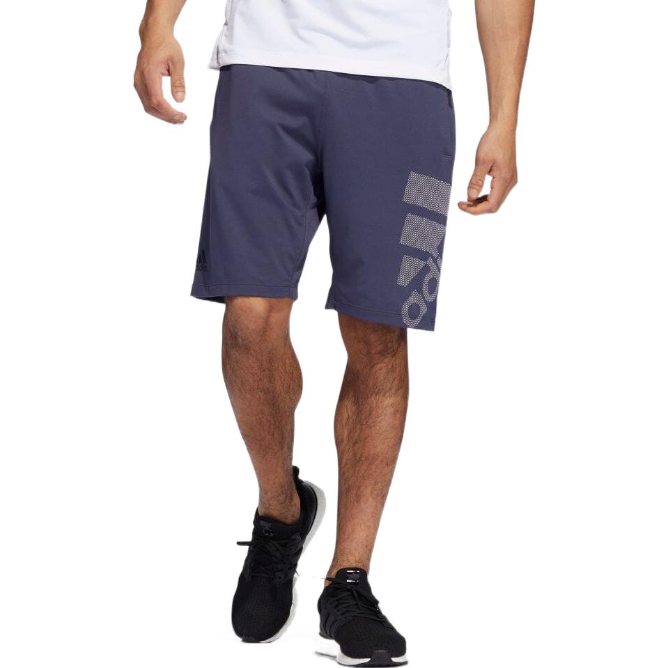 Men's adidas Logo Printing Elastic Waistband Sports Shorts Navy Blue HE6796