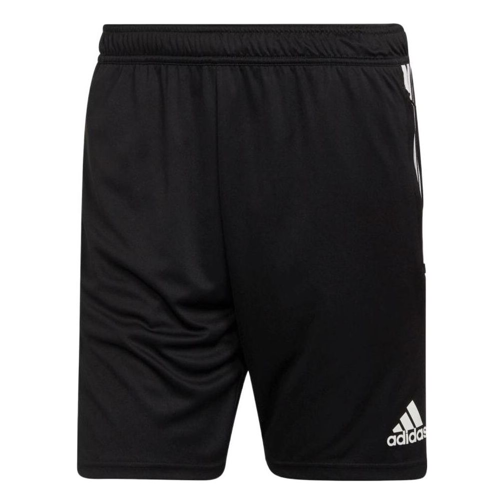 شورت رياضي رجالي من adidas Contrasting Colors Stripe Straight باللون الأسود H21259