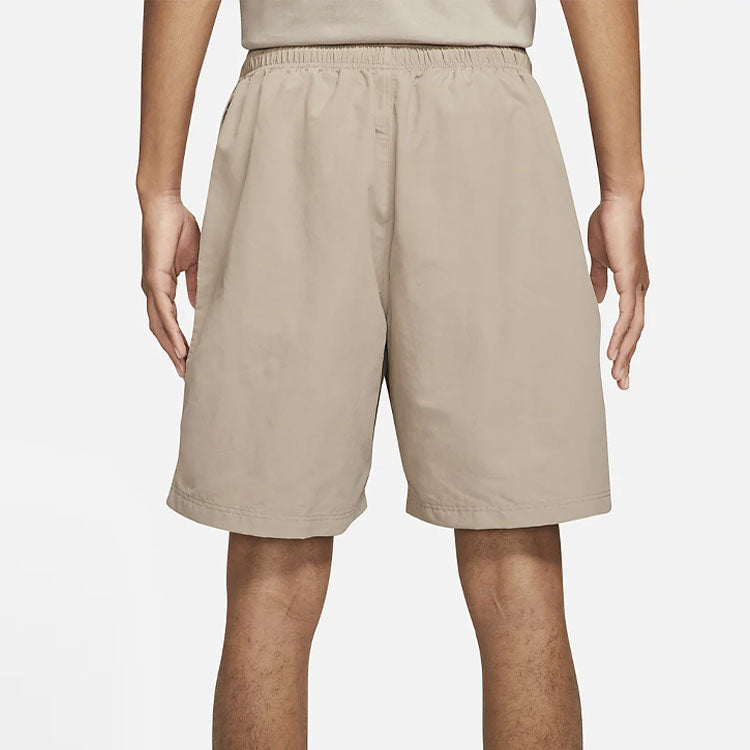 Men's Nike Swoosh Logo Embroidered Solid Color Loose Shorts Brown DM4400-245