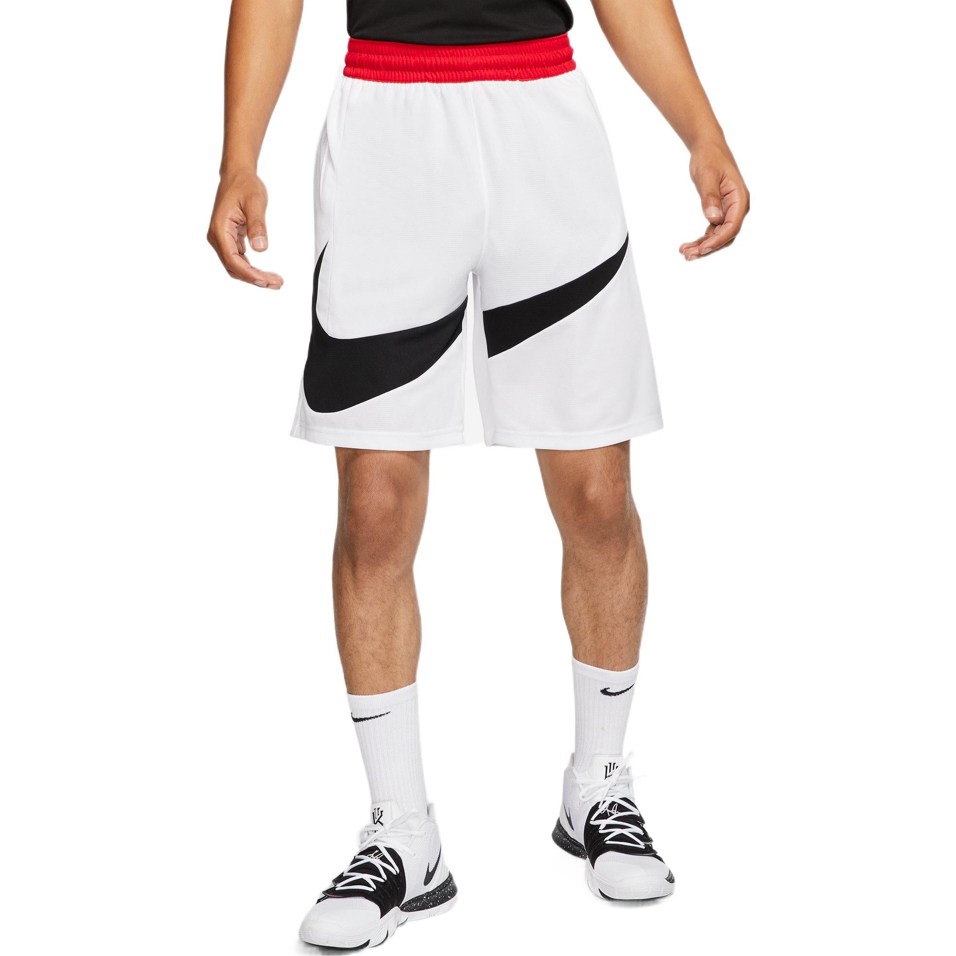 Image of Men's Nike Logo Printing Elastic Waistband Casual Shorts White DQ1169-100