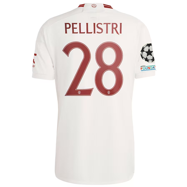 Image of adidas Manchester United Facundo Pellistri Third Jersey w/ Champions League Patc