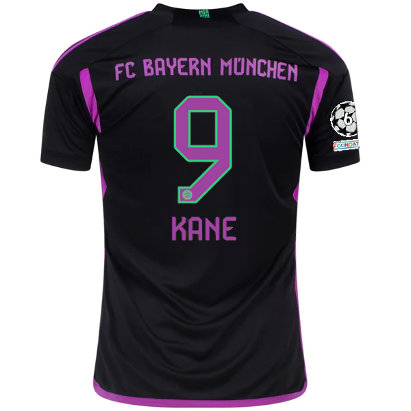 adidas Bayern Munich Harry Kane Away Jersey w/ Champions League Patches 23/24 (B