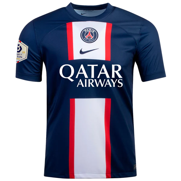 Image of Nike Paris Saint-Germain Sergio Ramos Home Jersey w/ Ligue 1 Champion Patch 22/2