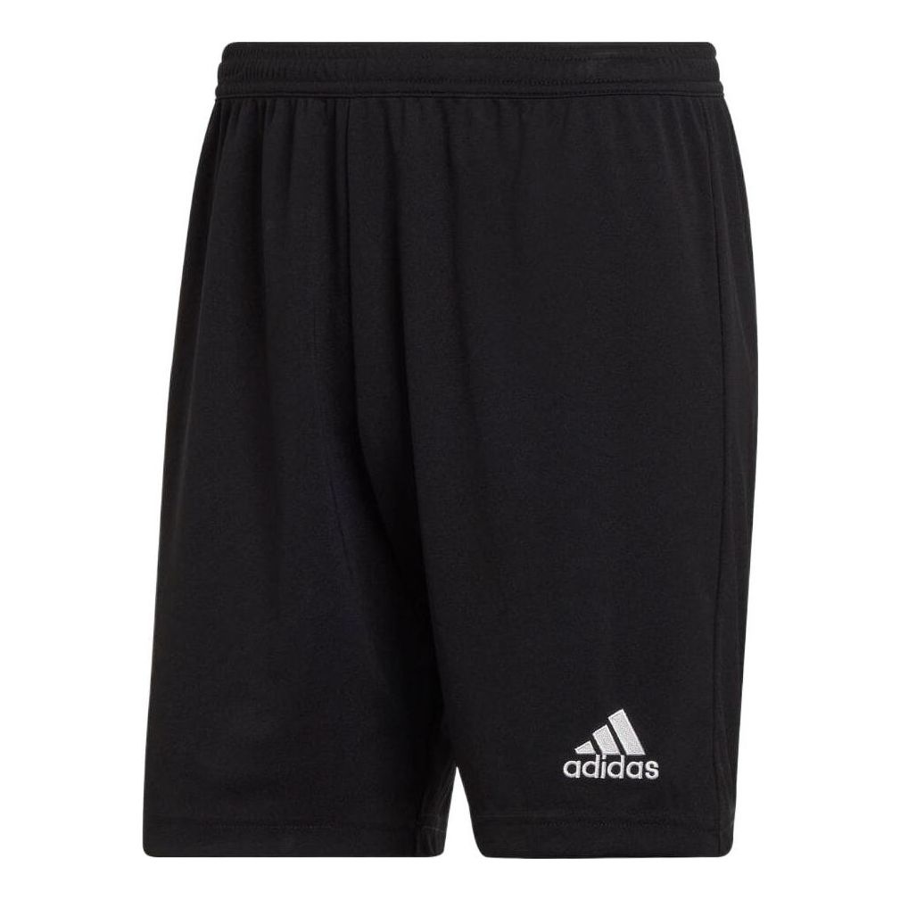 Image of Men's adidas Solid Color Logo Printing Straight Casual Shorts Black H57504