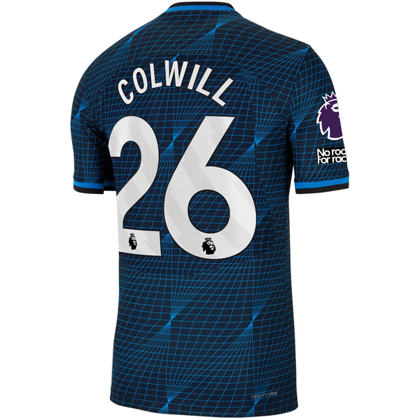 قميص Nike Chelsea Authentic Colwill Match Vaporknit Away مع EPL + لا يوجد مكان لـ