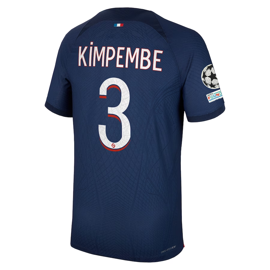 Nike Paris Saint-Germain Authentic Match Presnel Kimpembe Home Jersey w/ Champio