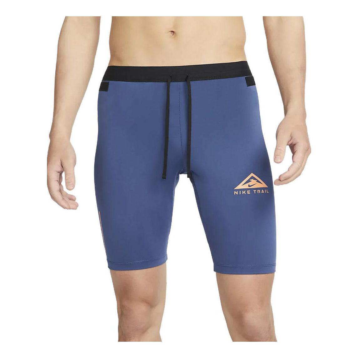 Image of Men's Nike Casual Logo Printing Tight Blue Gym Shorts DM4796-410