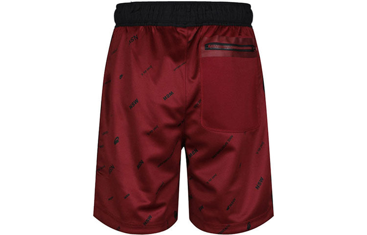 Image of Men's Nike Colorblock Logo Alphabet Printing Sports Shorts Red BV4610-677