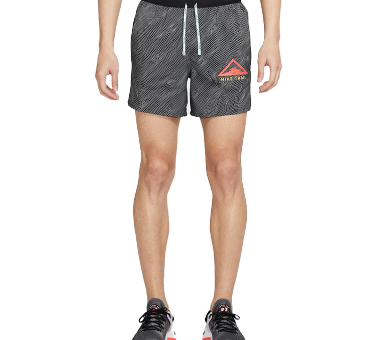 Image of Nike Flex Stride 5 Trail Dri-FIT Pattern Running Shorts Black Red Blackred CQ795