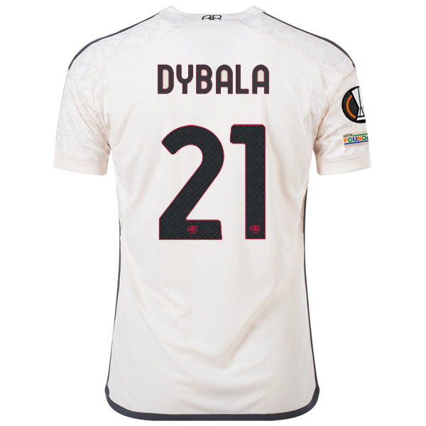 adidas A.S Roma Paulo Dybala Away Jersey w/ Europa League Patches 23/24 (Beige)