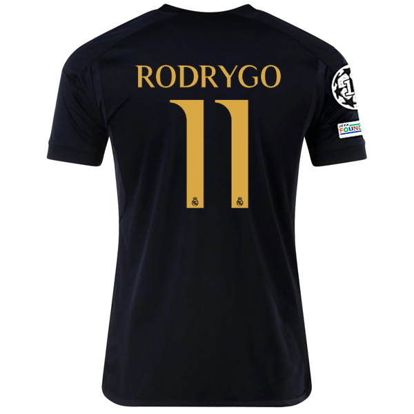 adidas Real Madrid Rodrygo Third Jersey w/ Champions League + Club World Cup Pat