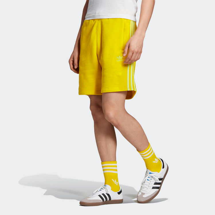 Image of adidas originals Blc 3-S Short Stripe Casual Sports Shorts Yellow ED6029